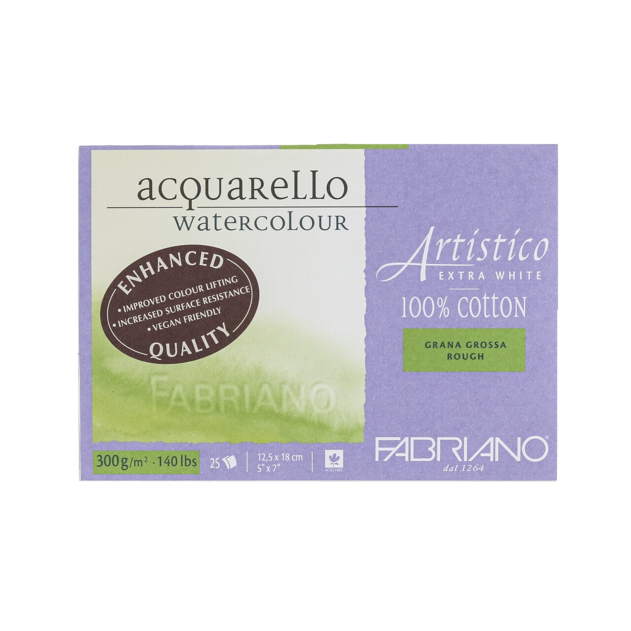 Fabriano Artistico Extra White Watercolor Block, 140 lb./300 gsm